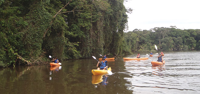 Kayaking in Tortuguero